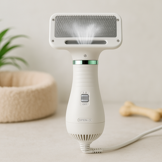2-in-1 Pet Grooming Dryer – Stress-Free Drying & Brushing!